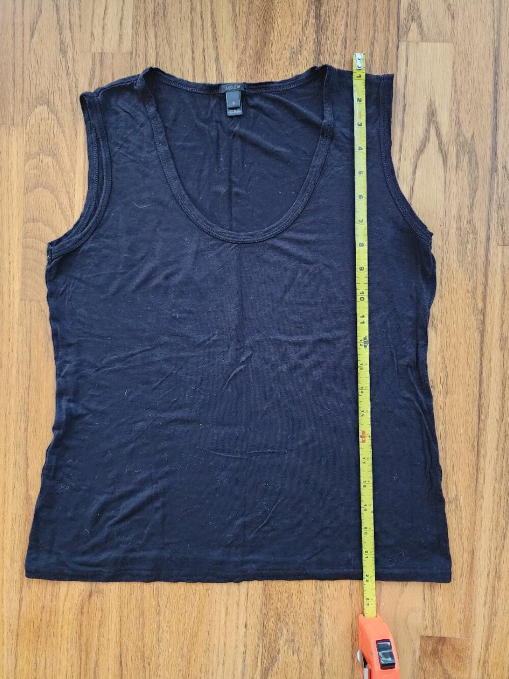 J. Crew Women's Black Scoop Neck Tank Top Super Soft Cotton Blend Size Small - Picture 5 of 5